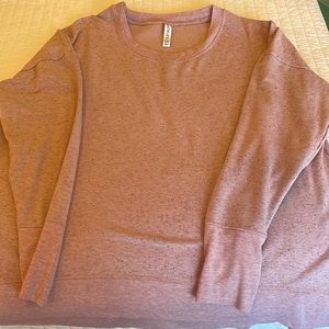 Athleta-Dusty pink flecked sweatshirt-XLTall